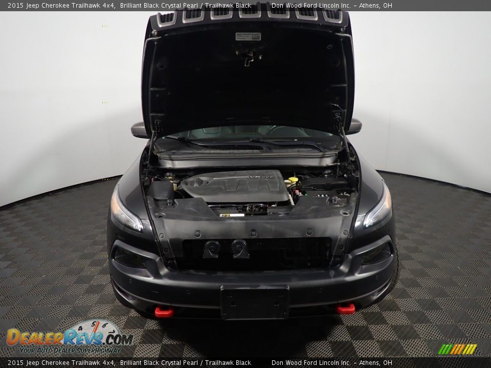 2015 Jeep Cherokee Trailhawk 4x4 Brilliant Black Crystal Pearl / Trailhawk Black Photo #6
