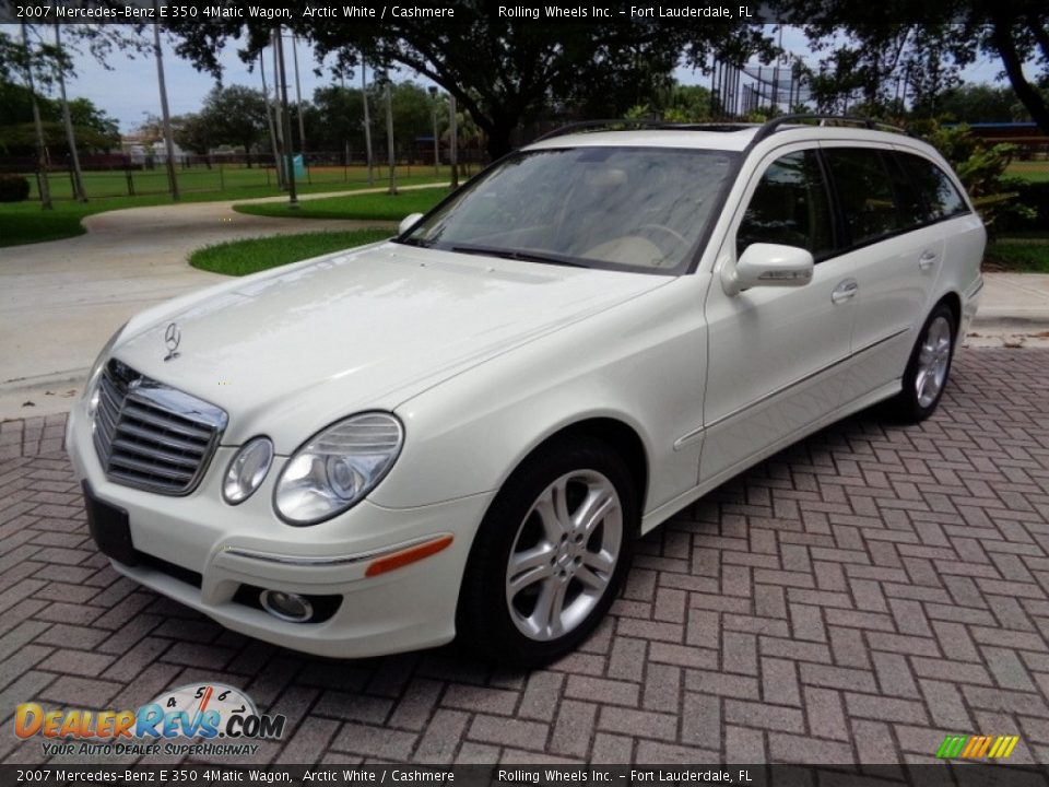 2007 Mercedes-Benz E 350 4Matic Wagon Arctic White / Cashmere Photo #1
