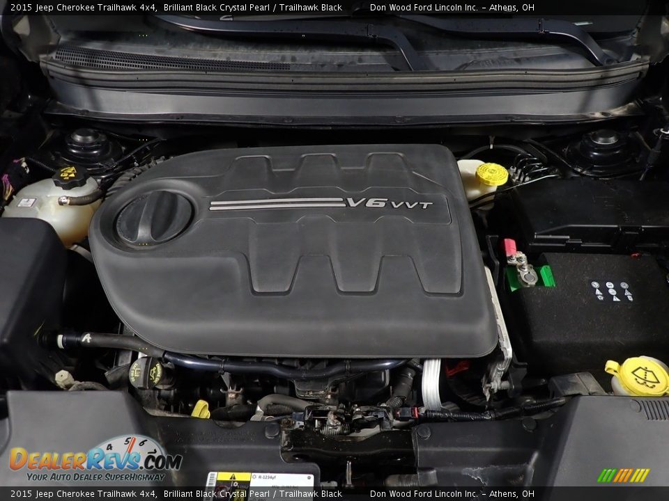 2015 Jeep Cherokee Trailhawk 4x4 Brilliant Black Crystal Pearl / Trailhawk Black Photo #7