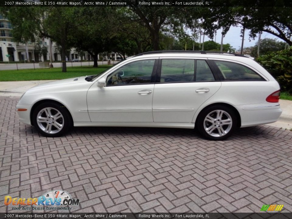 2007 Mercedes-Benz E 350 4Matic Wagon Arctic White / Cashmere Photo #3