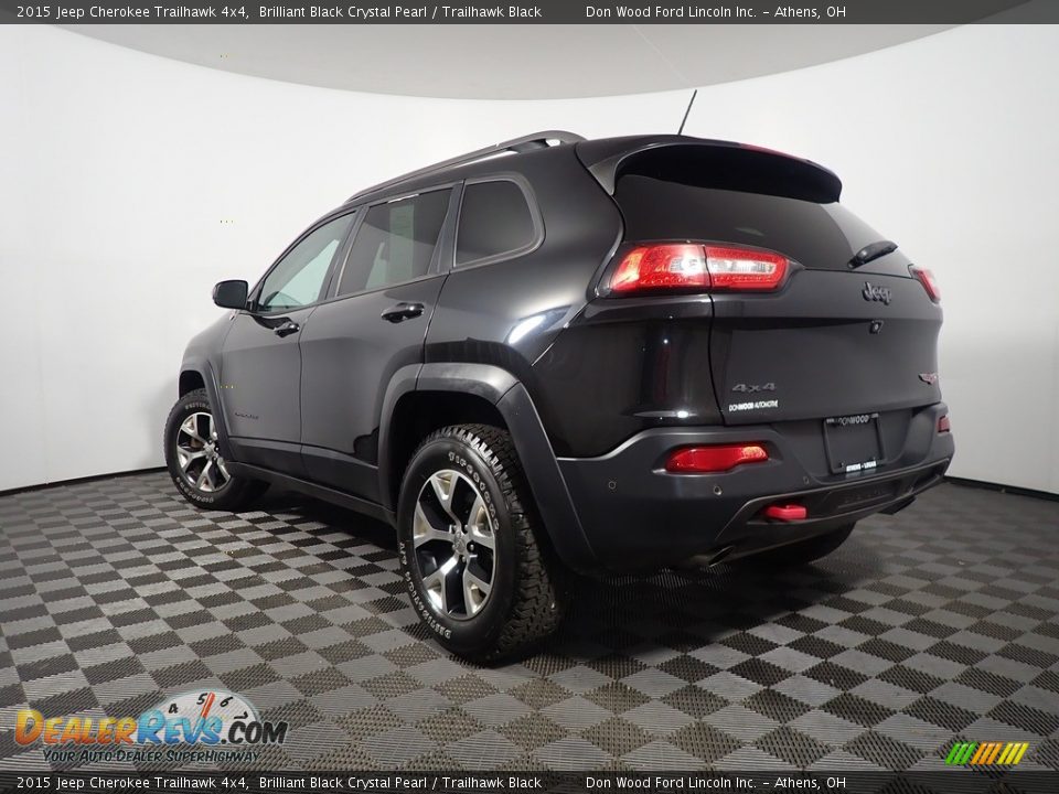 2015 Jeep Cherokee Trailhawk 4x4 Brilliant Black Crystal Pearl / Trailhawk Black Photo #11