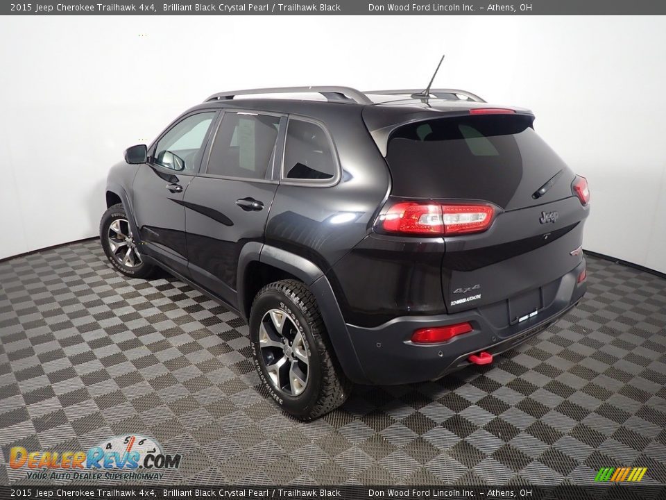 2015 Jeep Cherokee Trailhawk 4x4 Brilliant Black Crystal Pearl / Trailhawk Black Photo #12