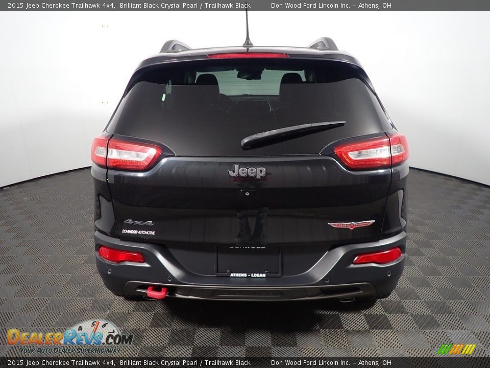 2015 Jeep Cherokee Trailhawk 4x4 Brilliant Black Crystal Pearl / Trailhawk Black Photo #13