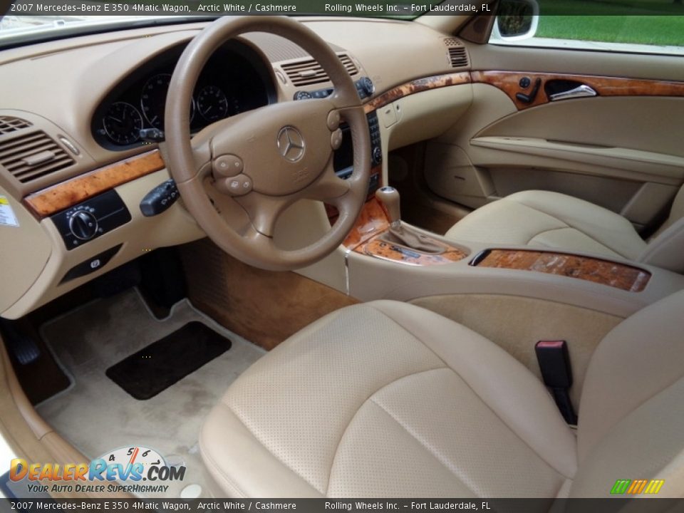2007 Mercedes-Benz E 350 4Matic Wagon Arctic White / Cashmere Photo #8