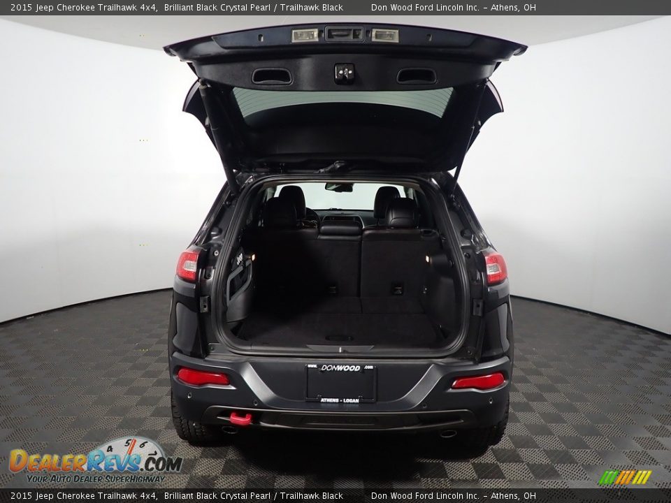 2015 Jeep Cherokee Trailhawk 4x4 Brilliant Black Crystal Pearl / Trailhawk Black Photo #14