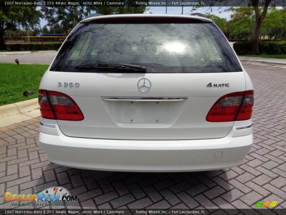 2007 Mercedes-Benz E 350 4Matic Wagon Arctic White / Cashmere Photo #9