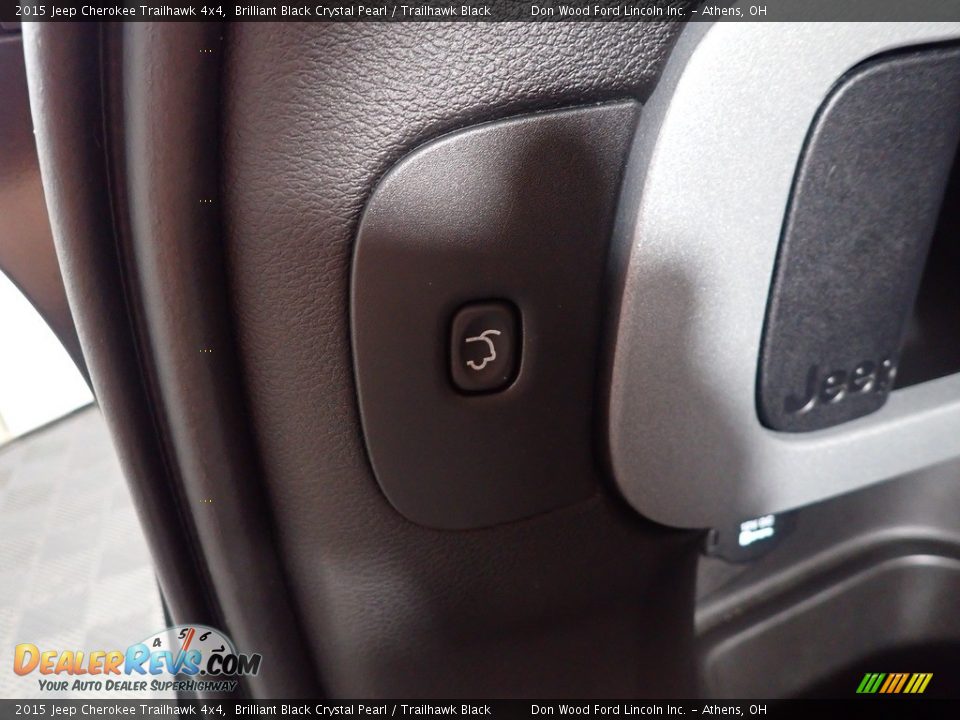 2015 Jeep Cherokee Trailhawk 4x4 Brilliant Black Crystal Pearl / Trailhawk Black Photo #16