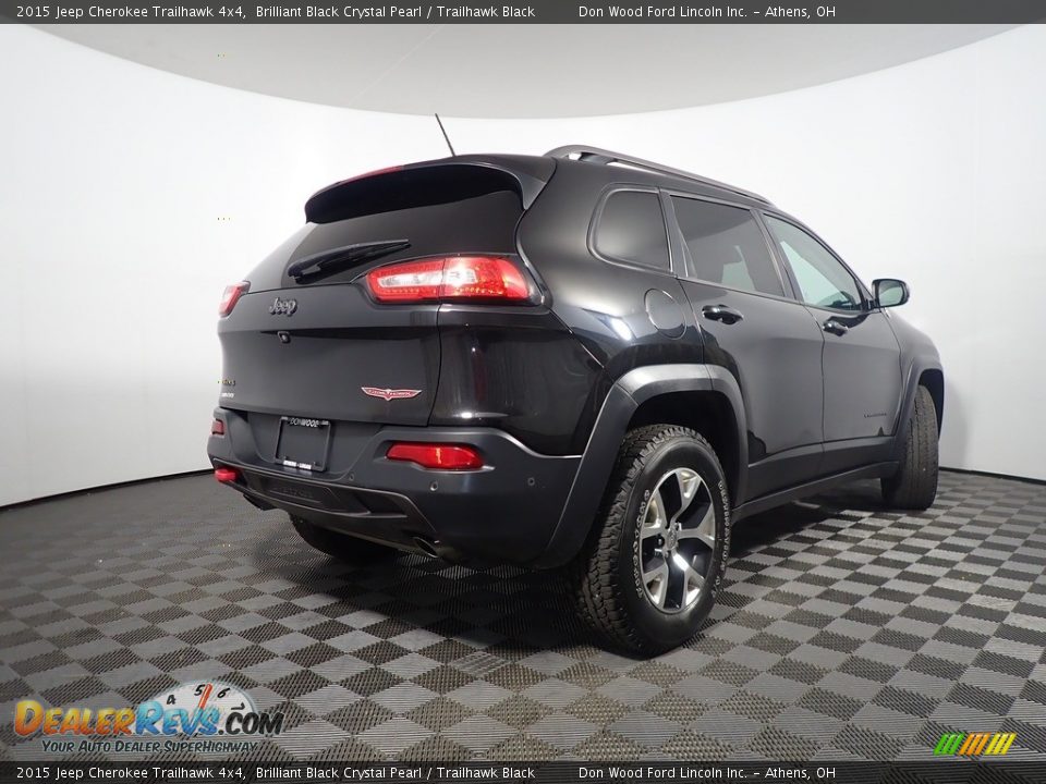 2015 Jeep Cherokee Trailhawk 4x4 Brilliant Black Crystal Pearl / Trailhawk Black Photo #17