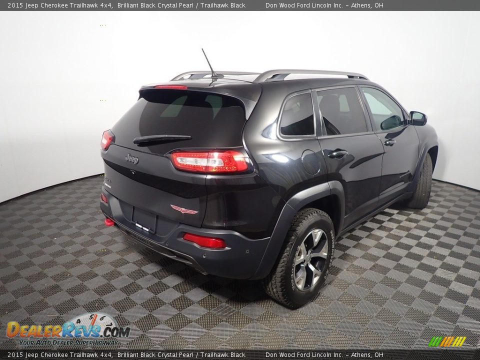2015 Jeep Cherokee Trailhawk 4x4 Brilliant Black Crystal Pearl / Trailhawk Black Photo #18