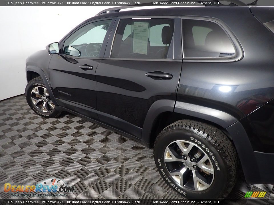 2015 Jeep Cherokee Trailhawk 4x4 Brilliant Black Crystal Pearl / Trailhawk Black Photo #19
