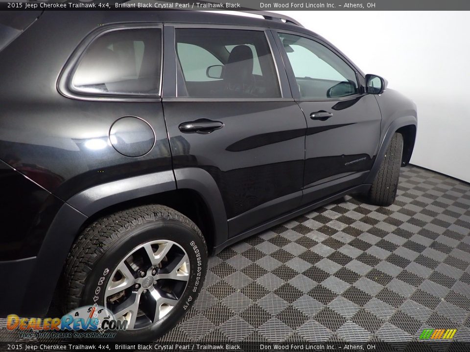 2015 Jeep Cherokee Trailhawk 4x4 Brilliant Black Crystal Pearl / Trailhawk Black Photo #20
