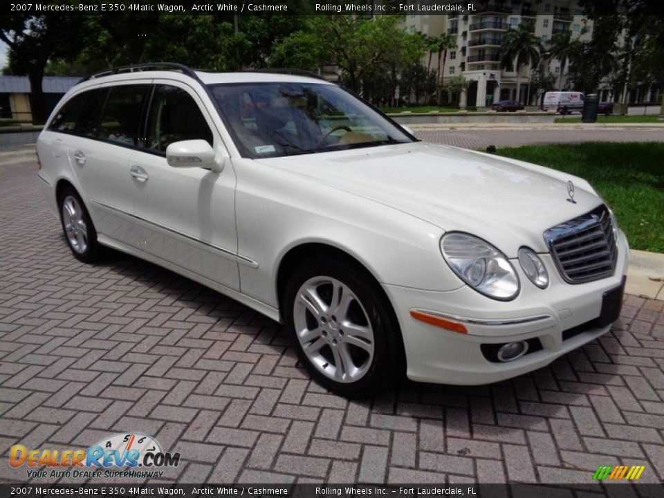 2007 Mercedes-Benz E 350 4Matic Wagon Arctic White / Cashmere Photo #15