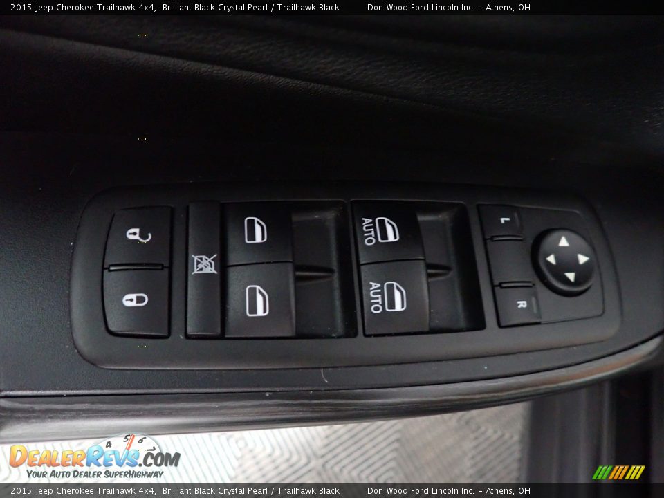 2015 Jeep Cherokee Trailhawk 4x4 Brilliant Black Crystal Pearl / Trailhawk Black Photo #22
