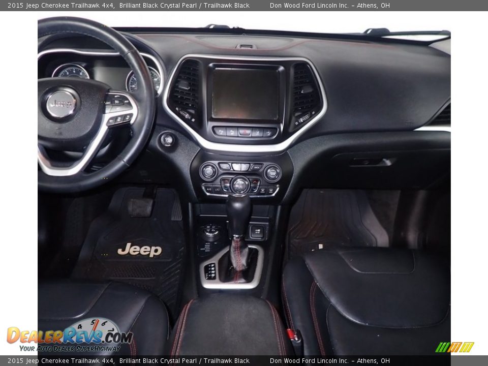 2015 Jeep Cherokee Trailhawk 4x4 Brilliant Black Crystal Pearl / Trailhawk Black Photo #26