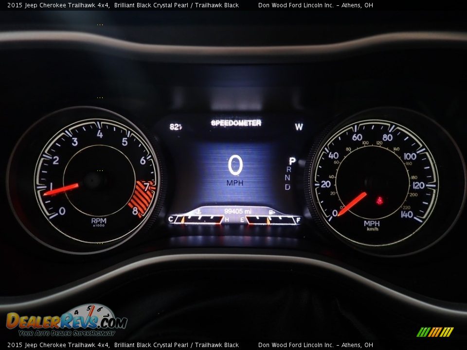 2015 Jeep Cherokee Trailhawk 4x4 Brilliant Black Crystal Pearl / Trailhawk Black Photo #29