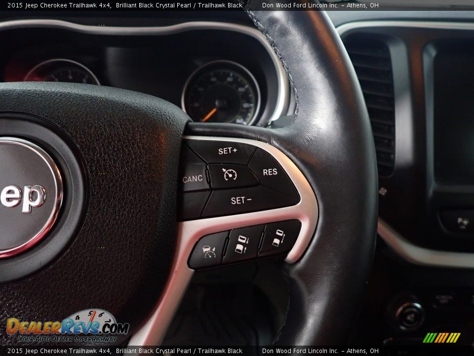 2015 Jeep Cherokee Trailhawk 4x4 Brilliant Black Crystal Pearl / Trailhawk Black Photo #31