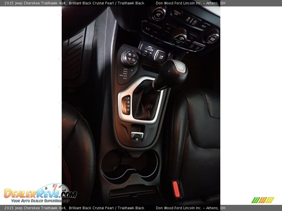 2015 Jeep Cherokee Trailhawk 4x4 Brilliant Black Crystal Pearl / Trailhawk Black Photo #33