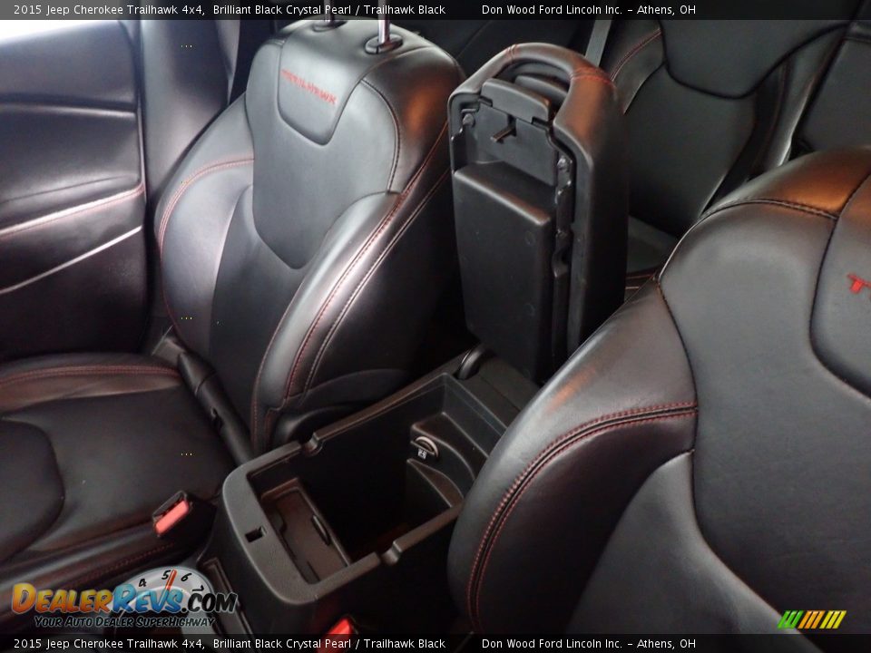 2015 Jeep Cherokee Trailhawk 4x4 Brilliant Black Crystal Pearl / Trailhawk Black Photo #34