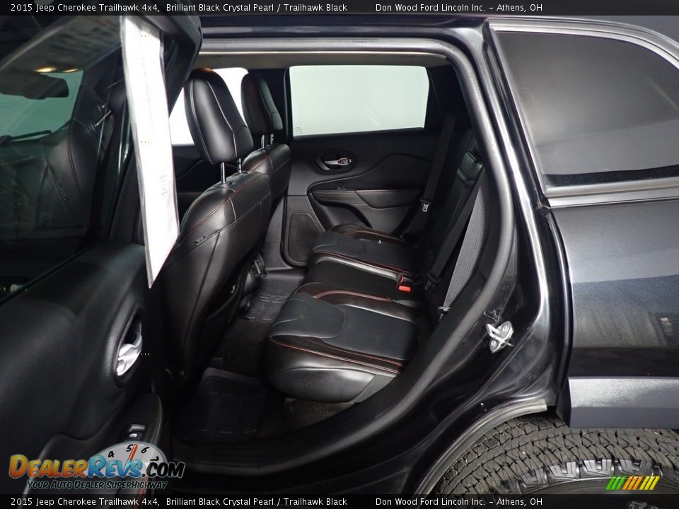 2015 Jeep Cherokee Trailhawk 4x4 Brilliant Black Crystal Pearl / Trailhawk Black Photo #36