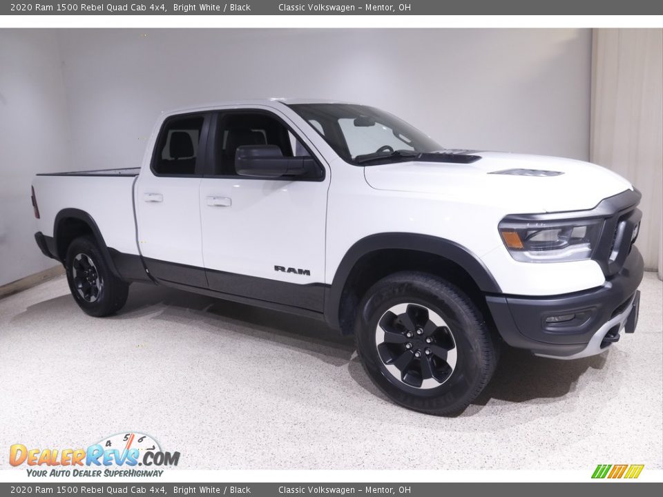 2020 Ram 1500 Rebel Quad Cab 4x4 Bright White / Black Photo #1