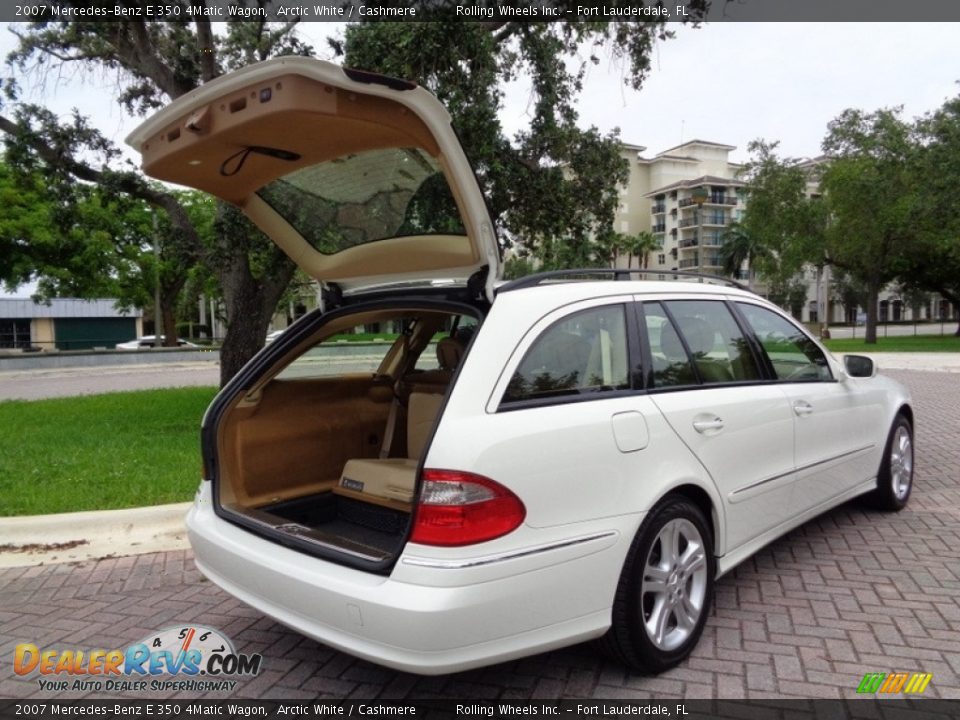 2007 Mercedes-Benz E 350 4Matic Wagon Arctic White / Cashmere Photo #32