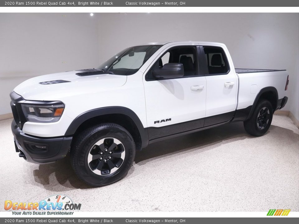 2020 Ram 1500 Rebel Quad Cab 4x4 Bright White / Black Photo #3