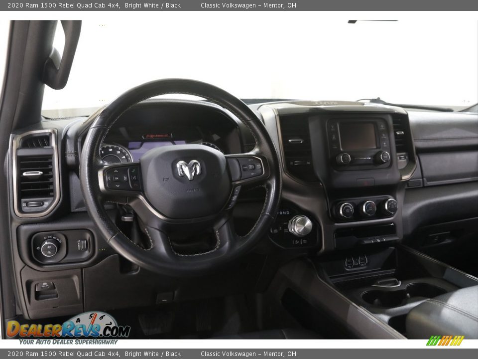 2020 Ram 1500 Rebel Quad Cab 4x4 Bright White / Black Photo #6