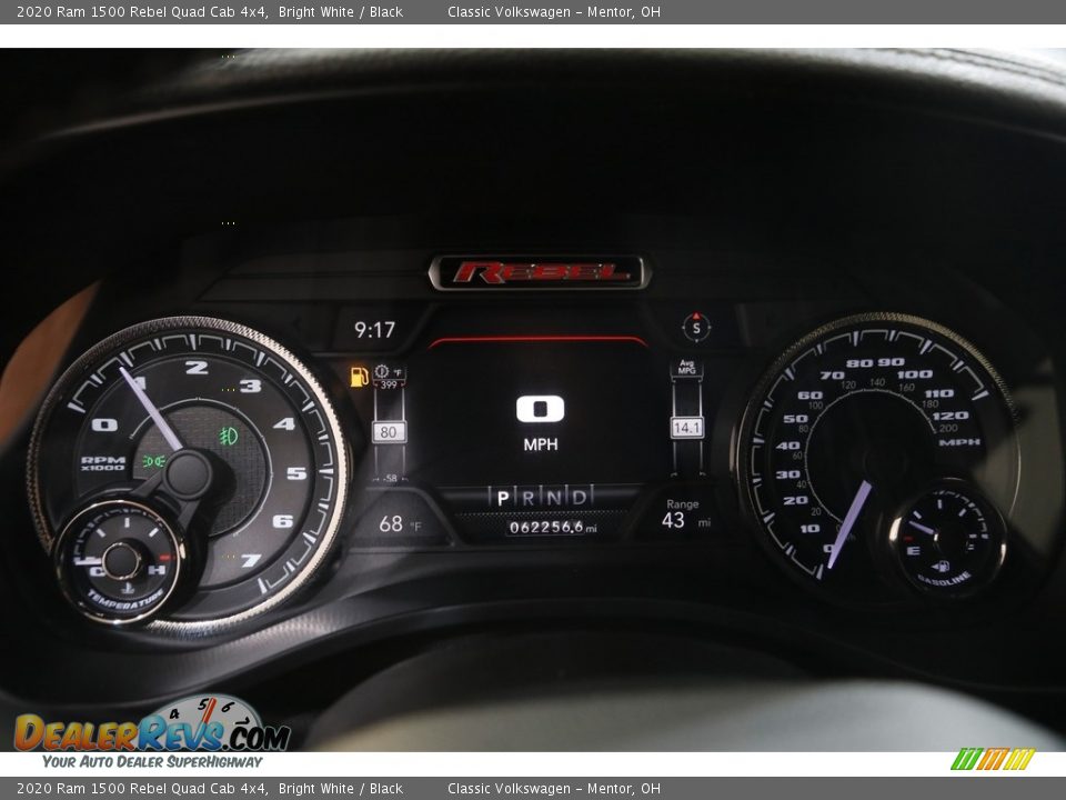 2020 Ram 1500 Rebel Quad Cab 4x4 Bright White / Black Photo #8