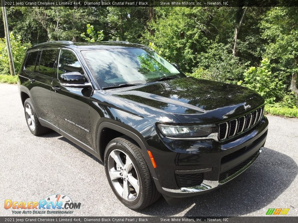 2021 Jeep Grand Cherokee L Limited 4x4 Diamond Black Crystal Pearl / Black Photo #5