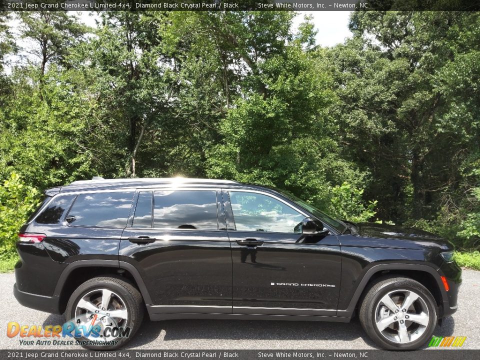 2021 Jeep Grand Cherokee L Limited 4x4 Diamond Black Crystal Pearl / Black Photo #6