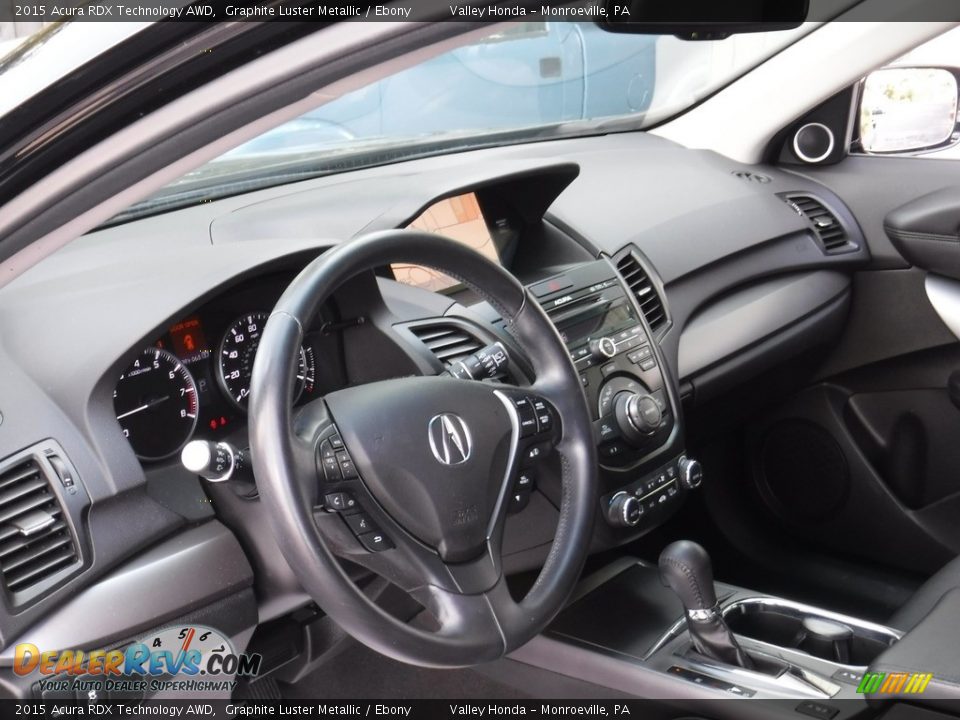 2015 Acura RDX Technology AWD Graphite Luster Metallic / Ebony Photo #12