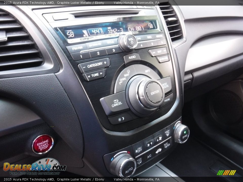 2015 Acura RDX Technology AWD Graphite Luster Metallic / Ebony Photo #22