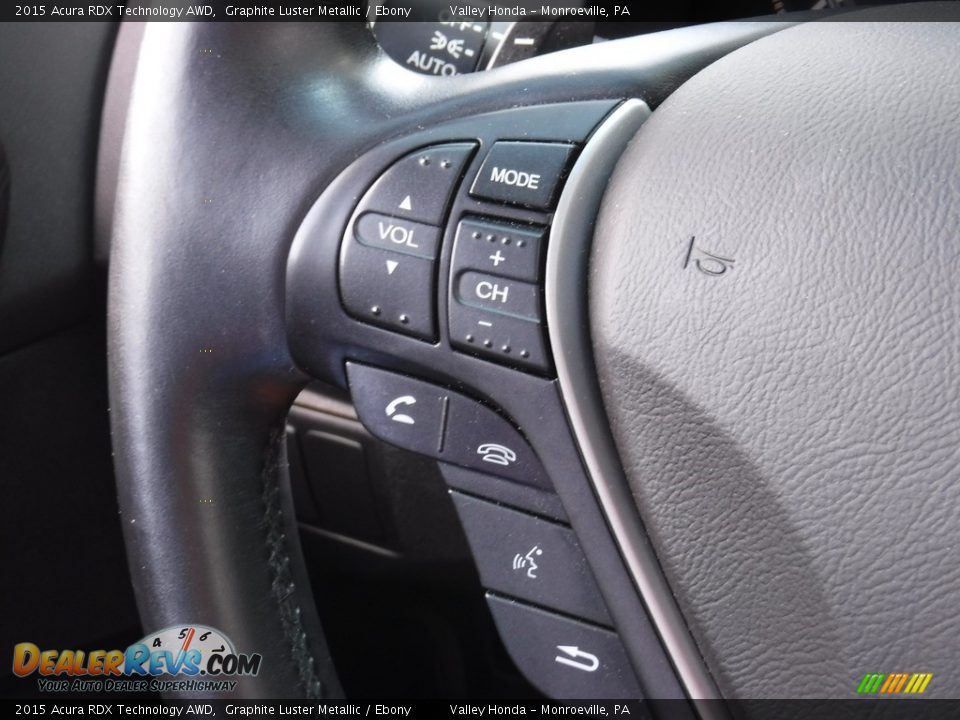 2015 Acura RDX Technology AWD Graphite Luster Metallic / Ebony Photo #24