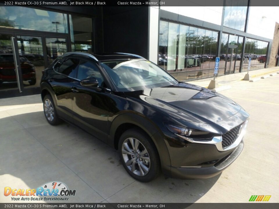 2022 Mazda CX-30 S Premium AWD Jet Black Mica / Black Photo #1