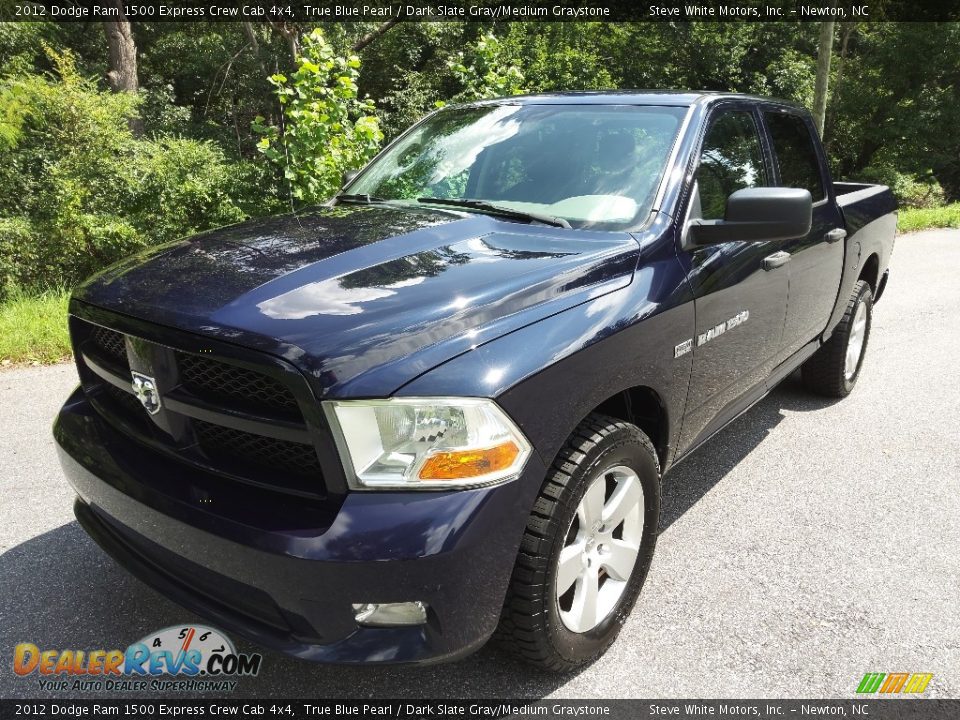 2012 Dodge Ram 1500 Express Crew Cab 4x4 True Blue Pearl / Dark Slate Gray/Medium Graystone Photo #2