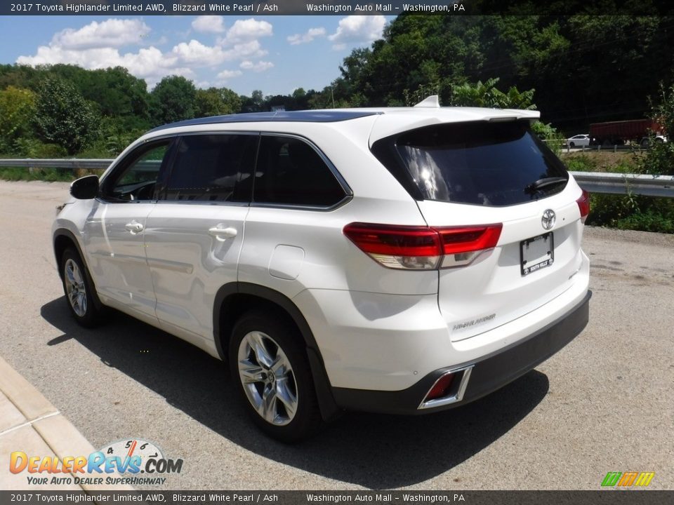 2017 Toyota Highlander Limited AWD Blizzard White Pearl / Ash Photo #15