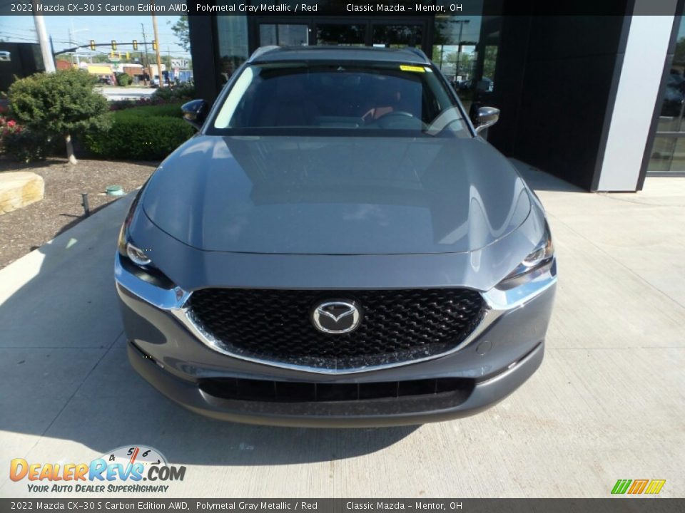 2022 Mazda CX-30 S Carbon Edition AWD Polymetal Gray Metallic / Red Photo #2