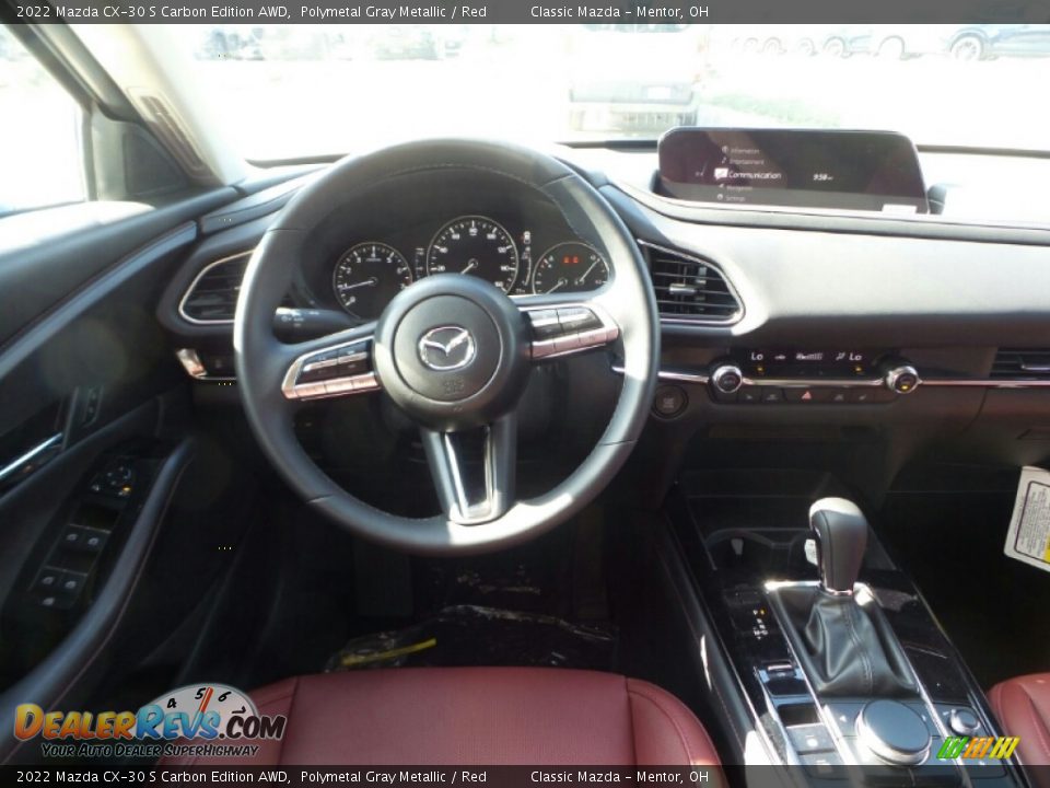 2022 Mazda CX-30 S Carbon Edition AWD Polymetal Gray Metallic / Red Photo #4