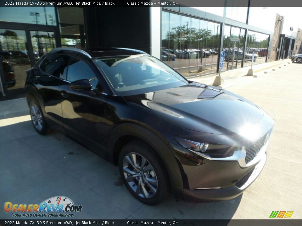 2022 Mazda CX-30 S Premium AWD Jet Black Mica / Black Photo #1