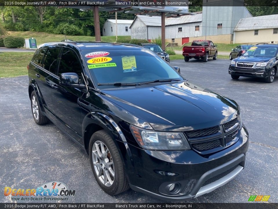 2016 Dodge Journey R/T AWD Pitch Black / RT Black/Red Photo #7