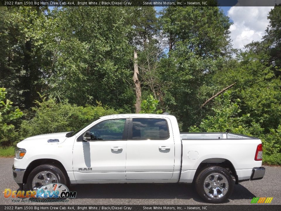 2022 Ram 1500 Big Horn Crew Cab 4x4 Bright White / Black/Diesel Gray Photo #1