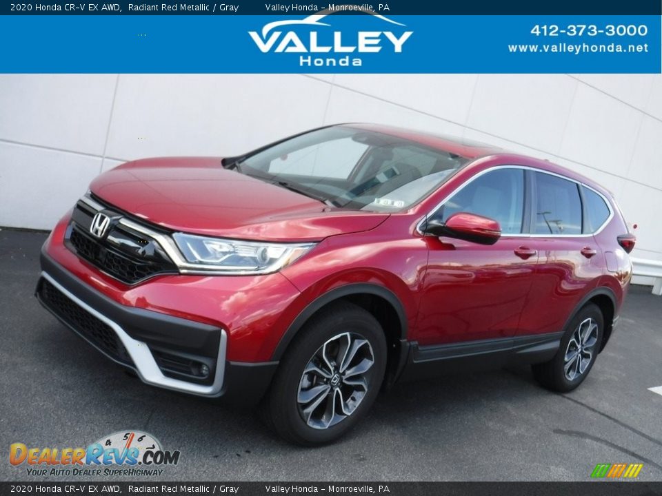 2020 Honda CR-V EX AWD Radiant Red Metallic / Gray Photo #1