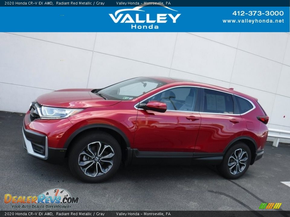 2020 Honda CR-V EX AWD Radiant Red Metallic / Gray Photo #2