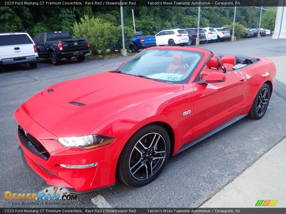 Front 3/4 View of 2020 Ford Mustang GT Premium Convertible Photo #6