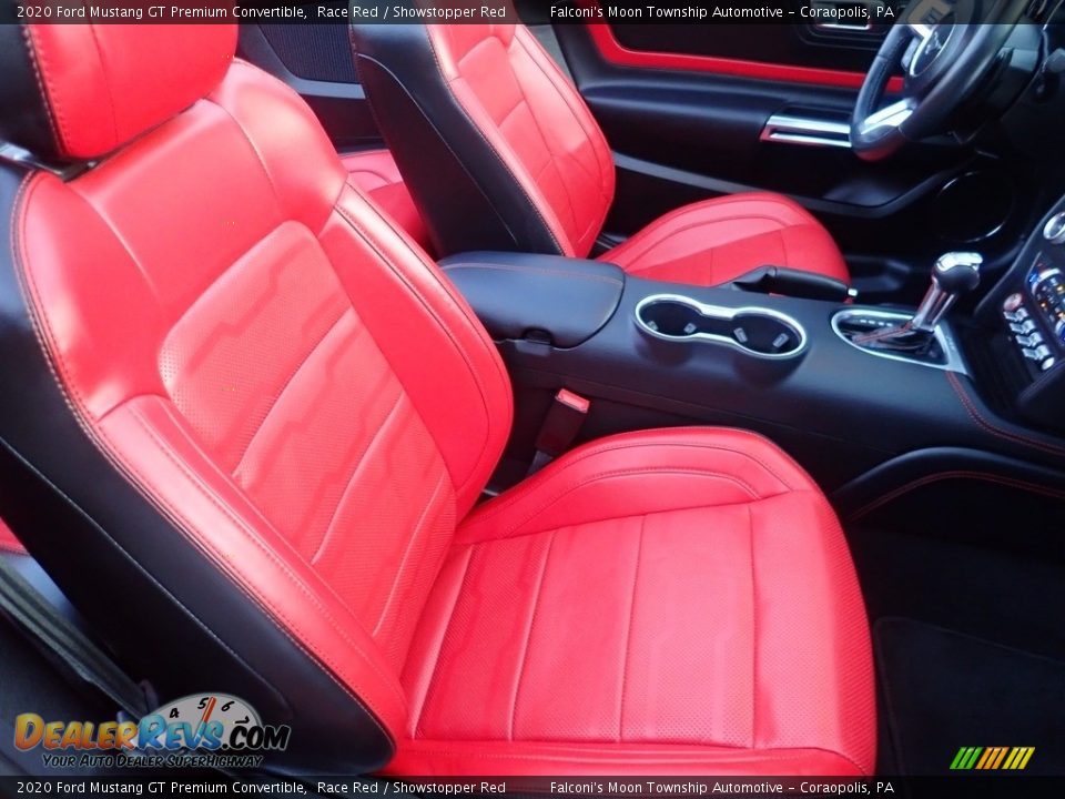 Front Seat of 2020 Ford Mustang GT Premium Convertible Photo #10