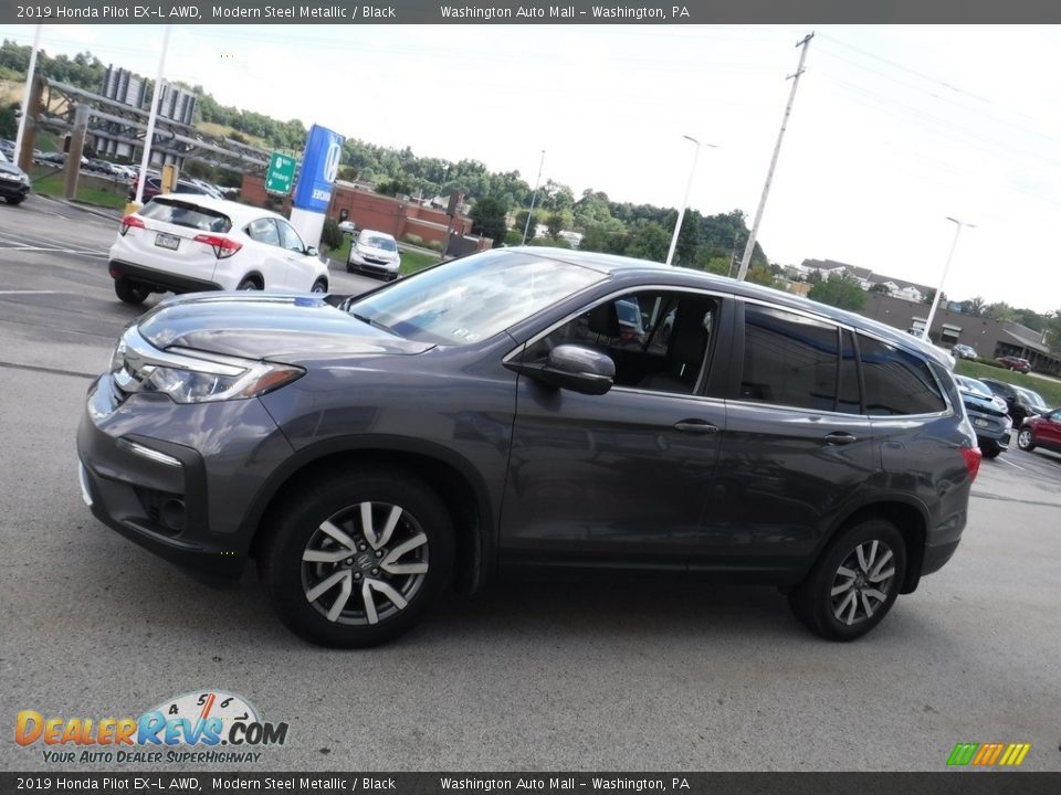 2019 Honda Pilot EX-L AWD Modern Steel Metallic / Black Photo #7