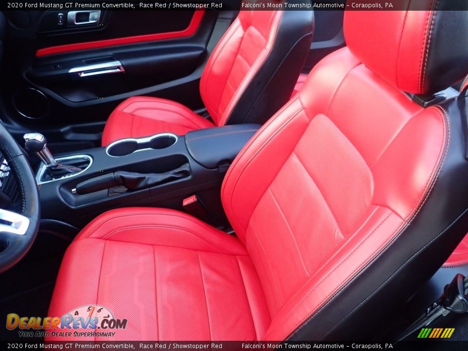 Front Seat of 2020 Ford Mustang GT Premium Convertible Photo #20