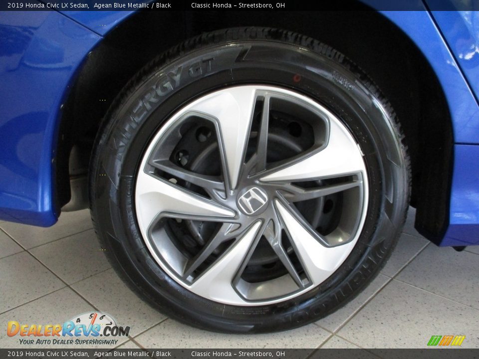 2019 Honda Civic LX Sedan Agean Blue Metallic / Black Photo #6