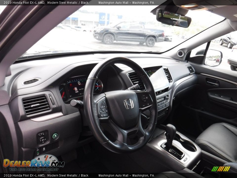 2019 Honda Pilot EX-L AWD Modern Steel Metallic / Black Photo #13
