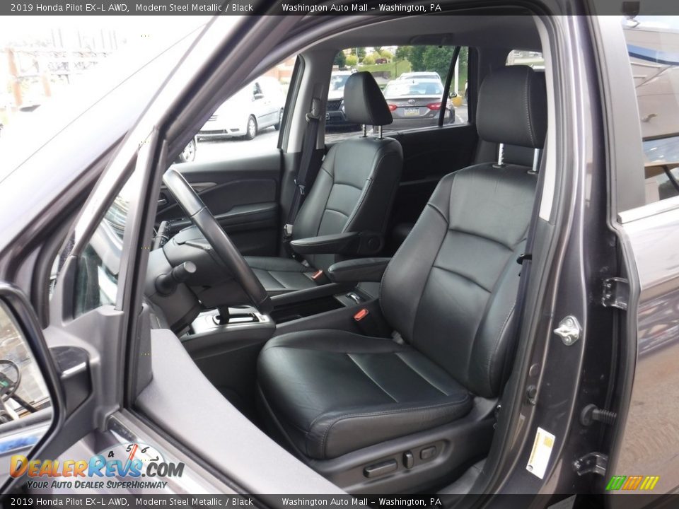 2019 Honda Pilot EX-L AWD Modern Steel Metallic / Black Photo #14